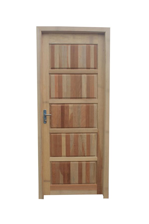 Porta de Madeira Cedrinho Rajado BH 1031 5 Almofada 85x213x8cm Esquerda