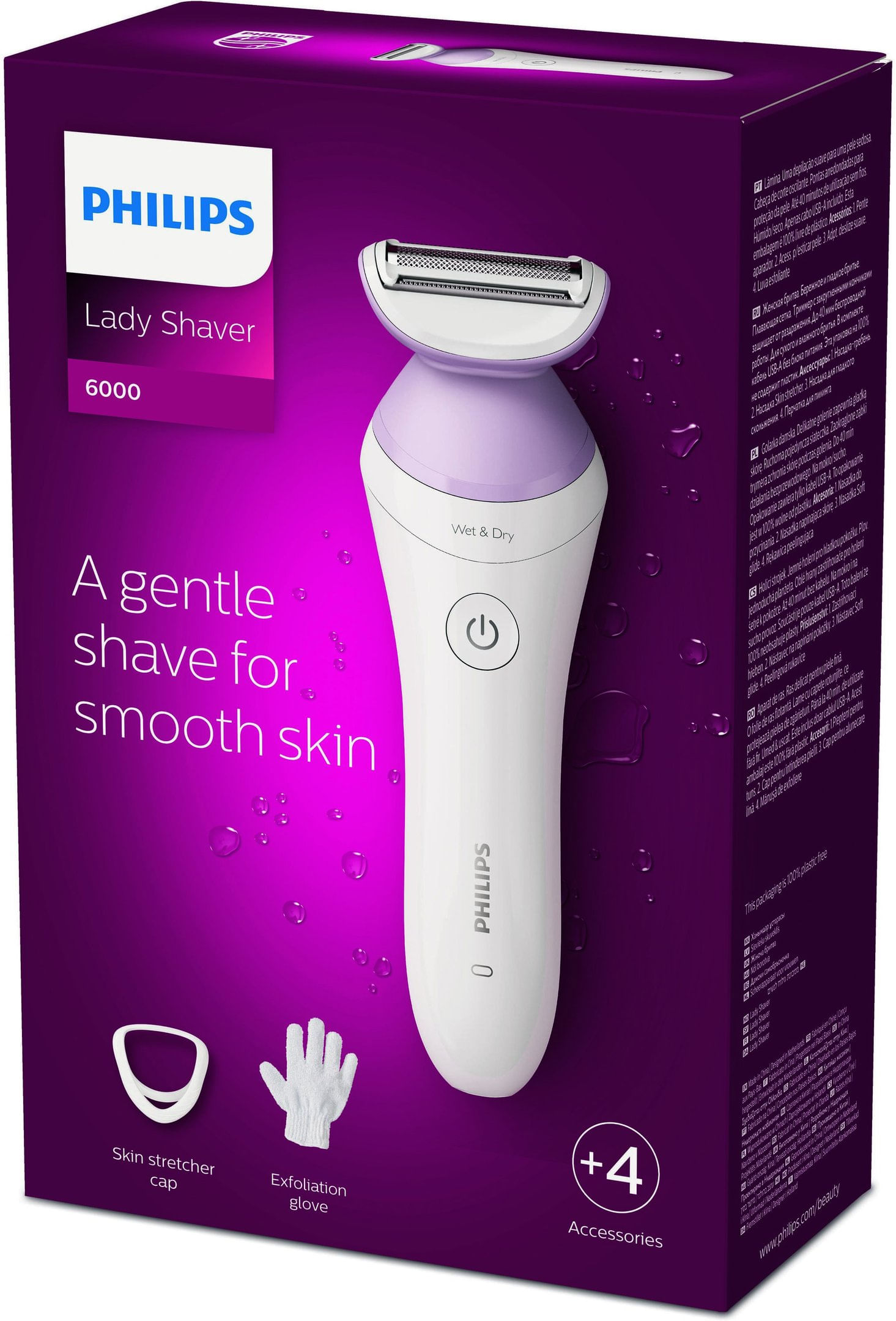 Aparador de Pelos Philips BRL136/00 Série 6000 Branco e Lilás