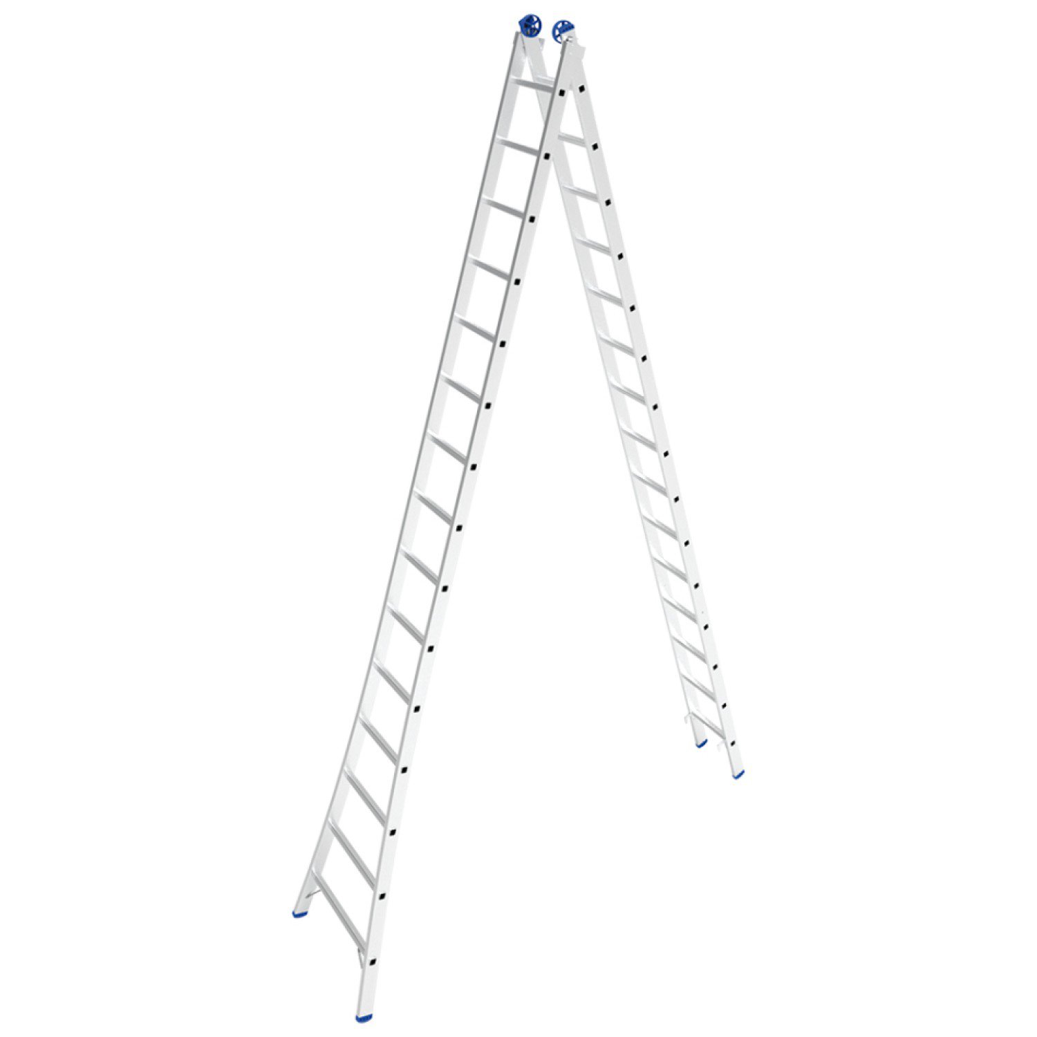 Escada de Alumínio Extensível Mor 2X15 30 Degraus 7,57m