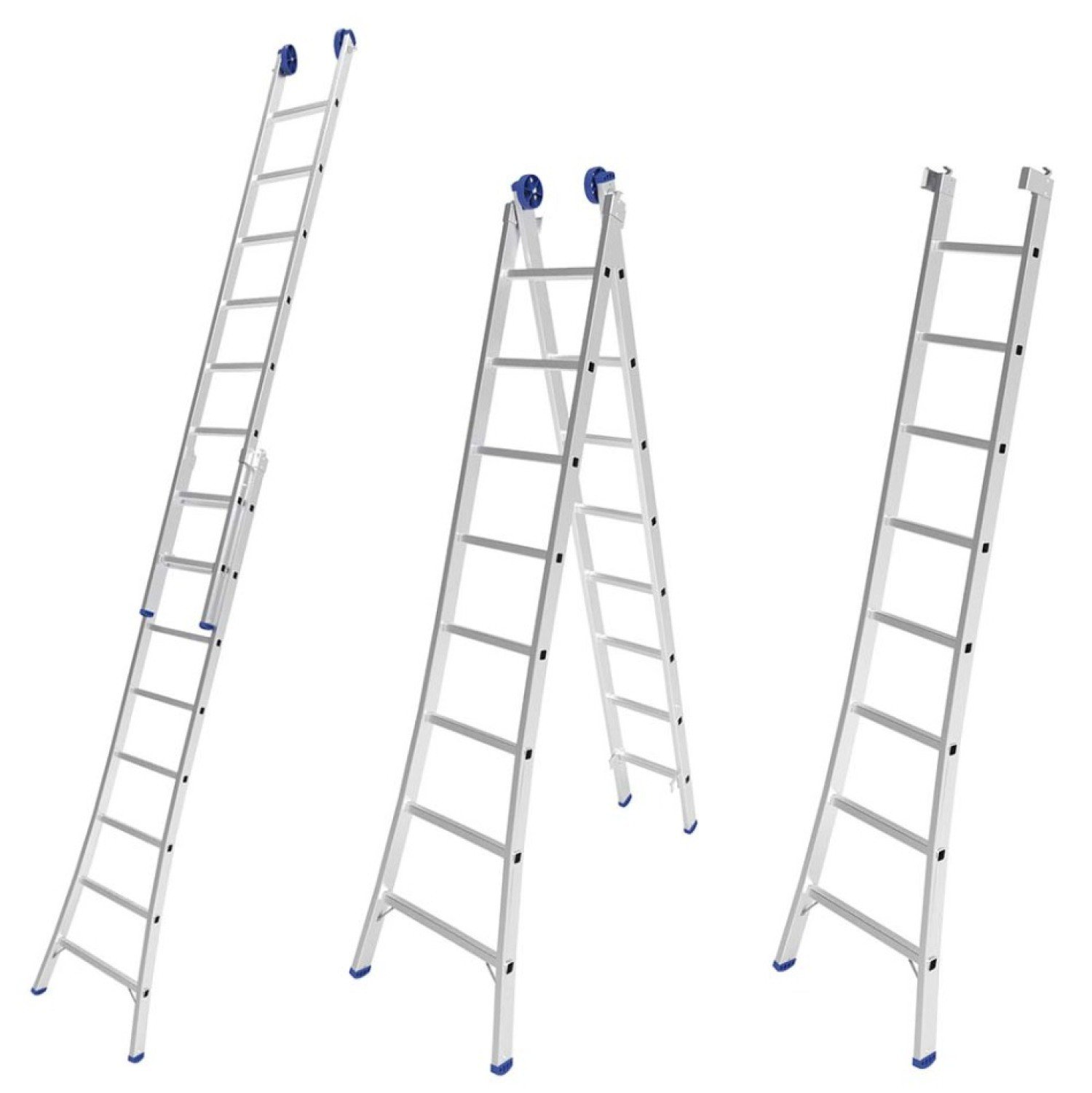 Escada de Alumínio Extensível Mor 2X8 16 Degraus 4,21m