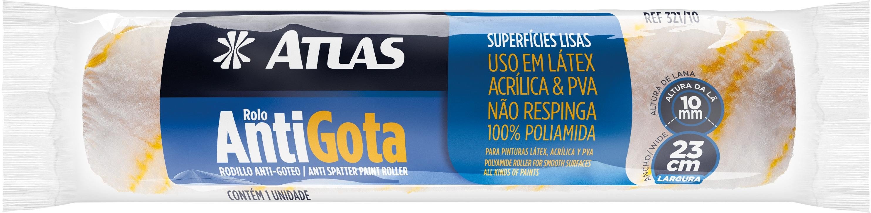 Rolo de Lã Para Pintura Atlas Antigota 321/10 23cm