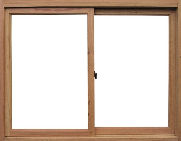 Janela de Madeira Angelim Sem Veneziana com 2 Folhas de Correr BH 119 120x100x13cm Vidro Liso