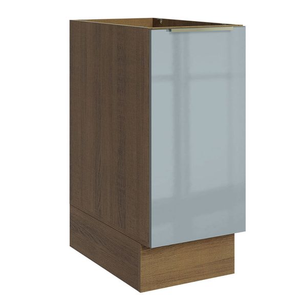 Balcão Madesa Lux 35 cm 1 Porta (Sem Tampo) Rustic/Cinza Cor:Rustic/Cinza