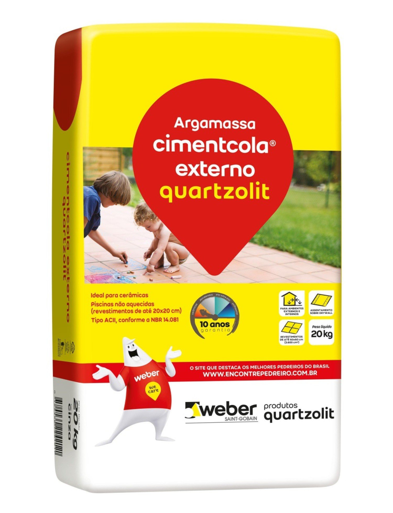 Argamassa Quartzolit Externa AC2 20Kg