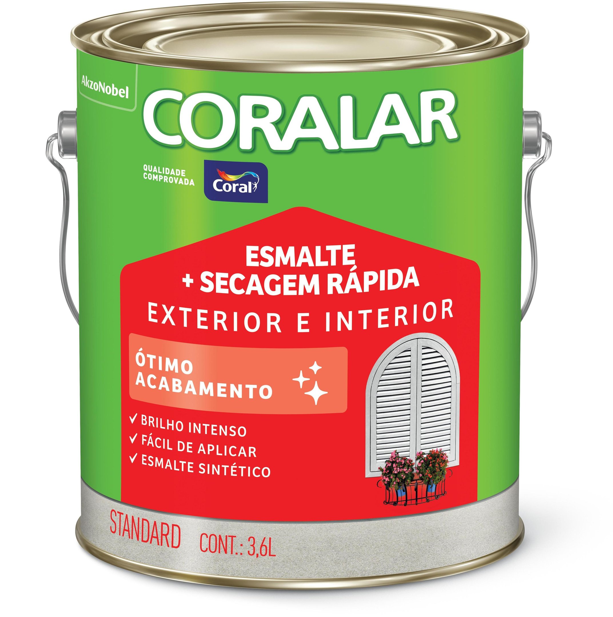 Tinta Esmalte Coralar Brilhante Azul Del Rey 3,6L