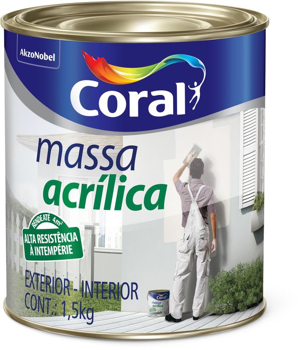 Massa Acrílica Coral 1,5Kg