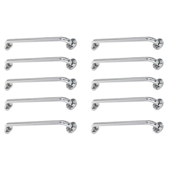 Alça De Apoio Barra Inox 40cm Idoso Kit 10 Unidades Deficiente Cadeirante Banheiro Acessibilidade Segurança Resistente