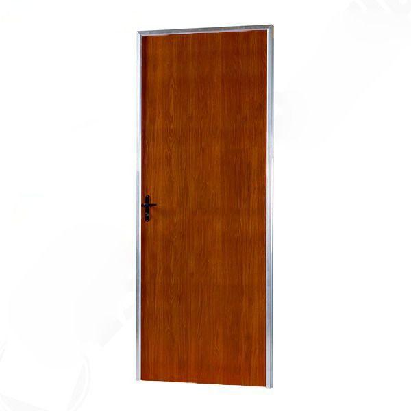 Kit Porta de madeira mogno interna c/batente esquerda 214x76