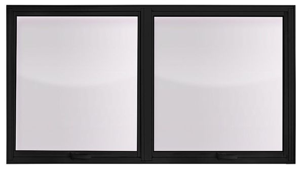 Maxim ar 2 seções em alumínio Premium Preto- 80x120