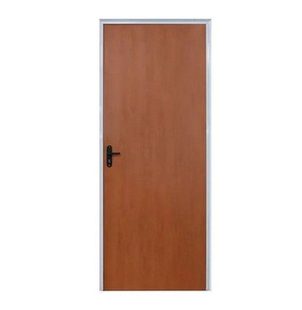 Kit Porta de madeira mogno interna com batente direita - 214x76