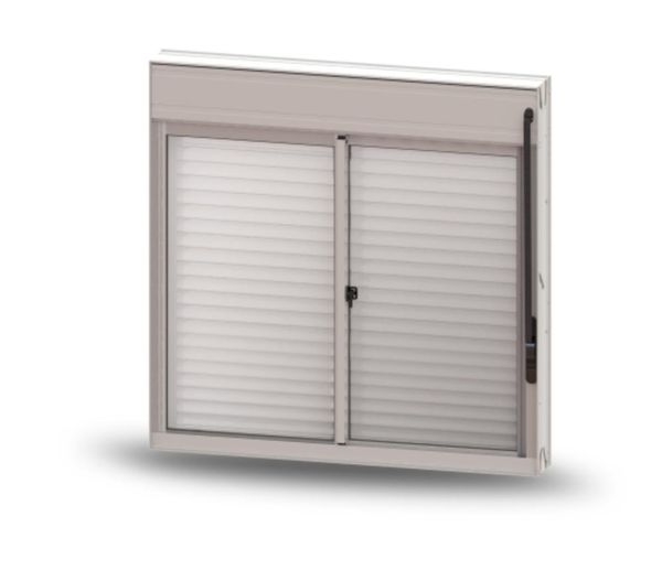 Janela de Correr 2 Folhas Persiana Integrada Branco- 120x140