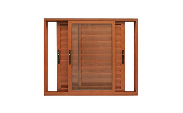 Janela de alumínio veneziana 03 folhas madeiro Maxx 100X160