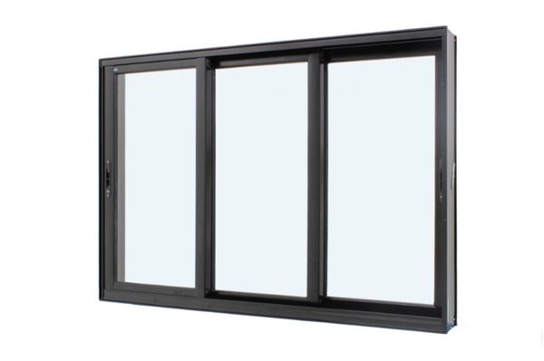 Janela de Alumínio Maxx 03 Folhas Móveis Preto - 100x150