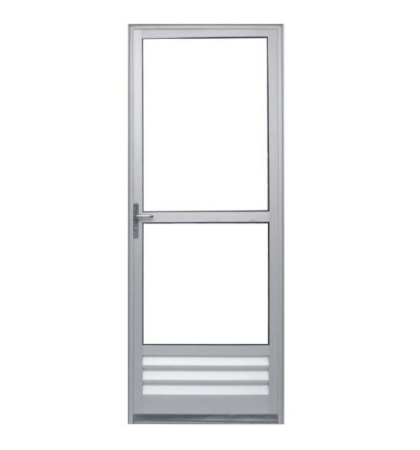 Porta Alumínio Lambril c/Puxador madeiro Esquerda 210x90