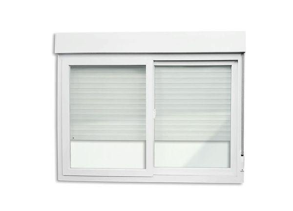 Janela de PVC 2 Folhas Persiana Manual Redução Acústica - 120x150