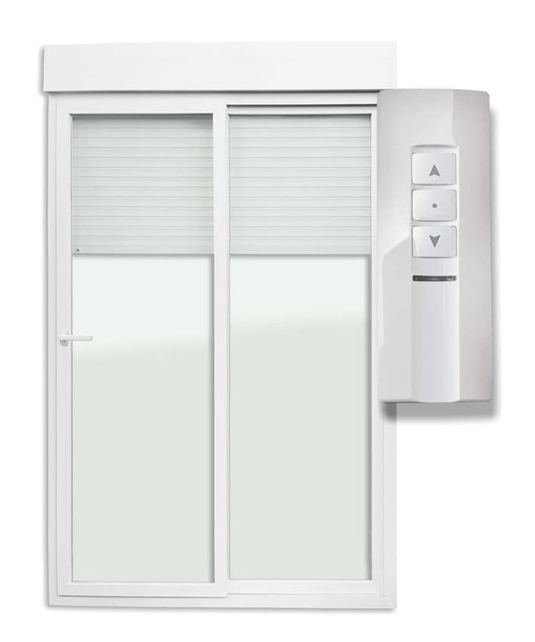 Porta de PVC Acústica com Persiana Integrada Motorizada - 230X180