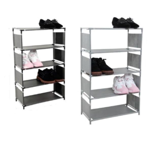 Sapateira 5 Prateleiras Estante Organizador Multiuso Tenis Brinquedos Roupas Porta Treca Lavanderia Quarto Sala