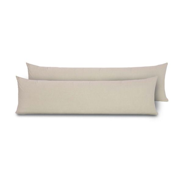 Fronhas Para Travesseiro De Corpo Slim 1,50m X 50cm 2 Unidades - Bege