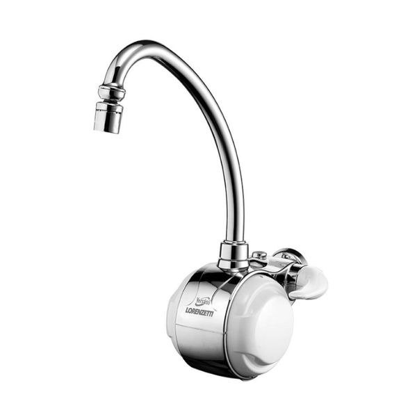Torneira Elétrica Versátil Lorenzetti De Parede 220v 5500w - Cromado Com Branco
