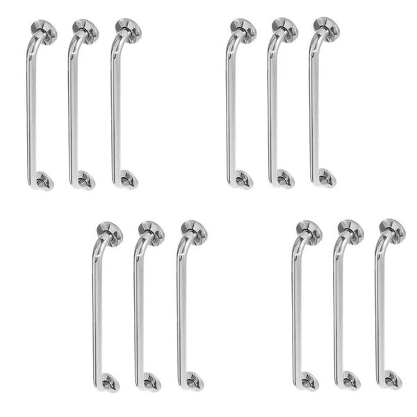 Alça De Apoio Inox 40cm Barra Kit 12 Unidades Segurança Acessibilidade Resistente