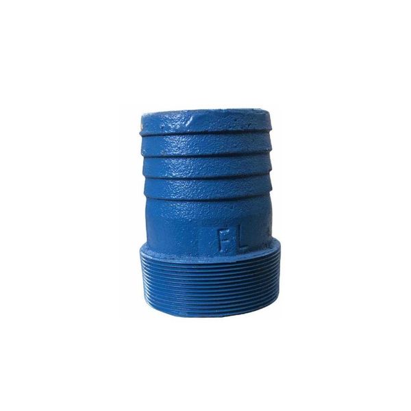 Niple Simples De Ferro Fundido Para Mangote Tamanho 3" Azul