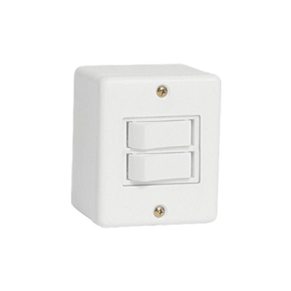 Interruptor Sobrepor 2 Teclas Simples 250v 6318 Ilumi 250v - Branco