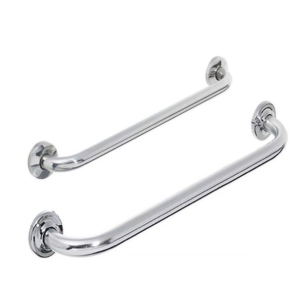 Alça Barra De Apoio Banheiro Inox Kit 2 Un 40cm E 60cm