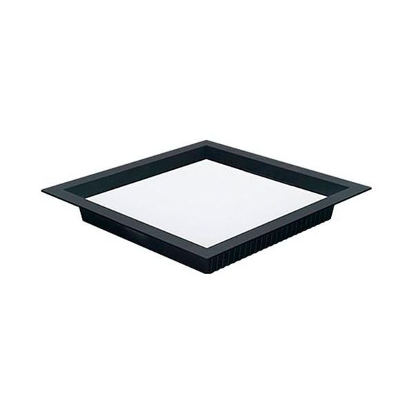 Painel De Led Nordecor Quadrado Kais De Embutir Recuado 24w Bivolt Preto 6500k Luz Branca 4216