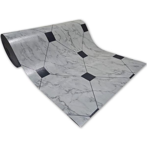 Passadeira Em Manta Vinilico Similar Laminado 0,50x4,00 Marmore Carrara