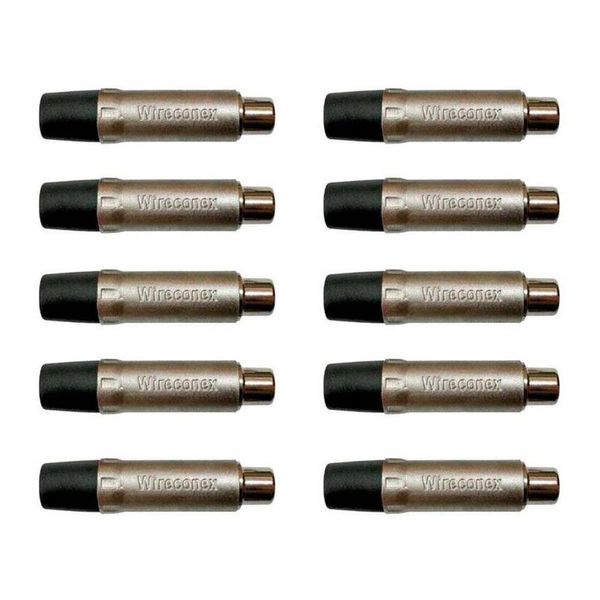 Kit Plug Rca Fêmea Nickel Plt Wc 1222 Fl Bk Ni (10un) Wireconex - Pç - 10