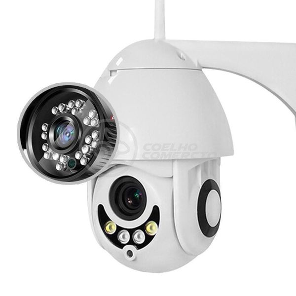 Câmera Ip Rotativa Speed Dome 355º Prova Dágua Wifi Hd 1080P