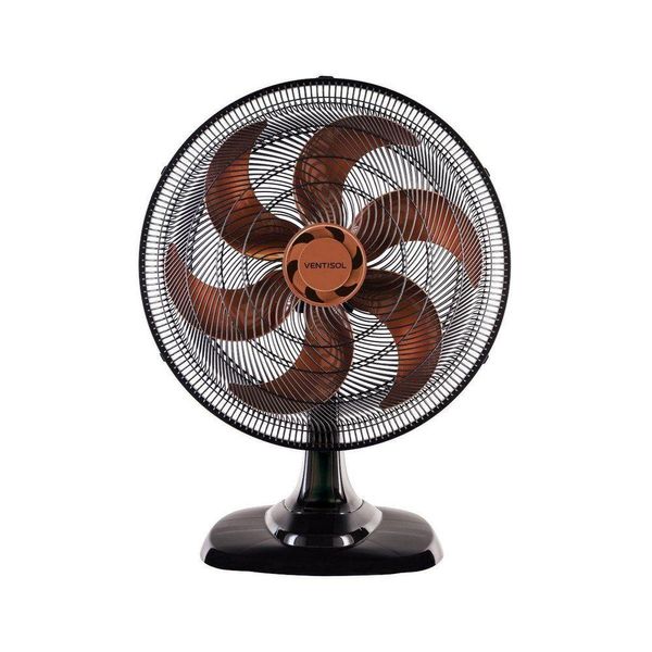 Ventilador Osc Mesa Turbo 50cm 6 Pás 220v Preto-bronze