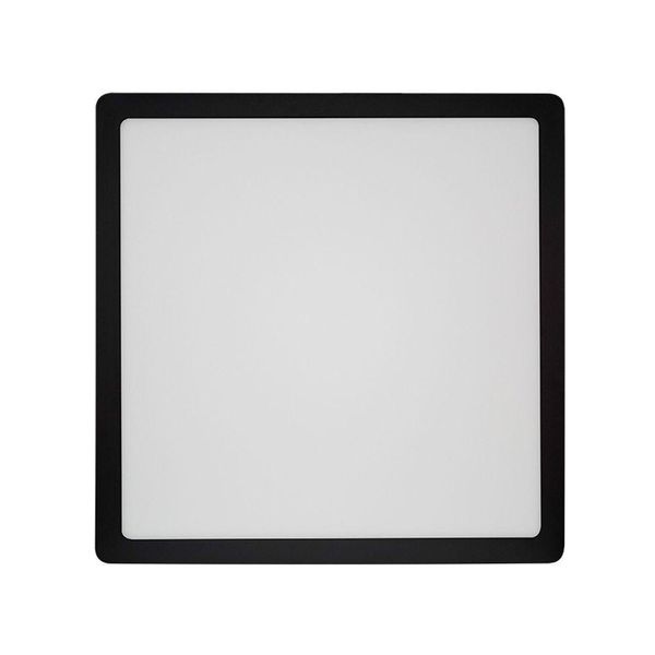 Painel De Led Blumenau Quadrado De Sobrepor 24w Bivolt Preto 4100k Luz Neutra
