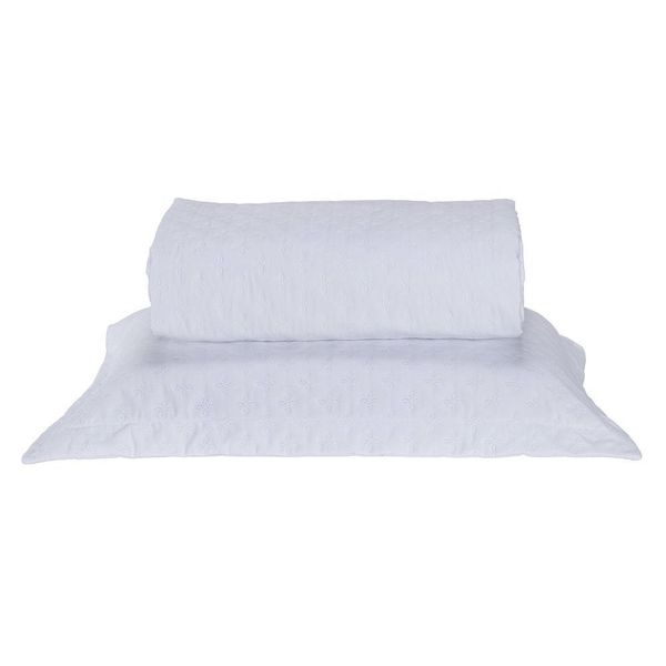 Cobre Leito Solteiro Milão Dupla Face Micropercal 200 Fios 2 Peças - Branco