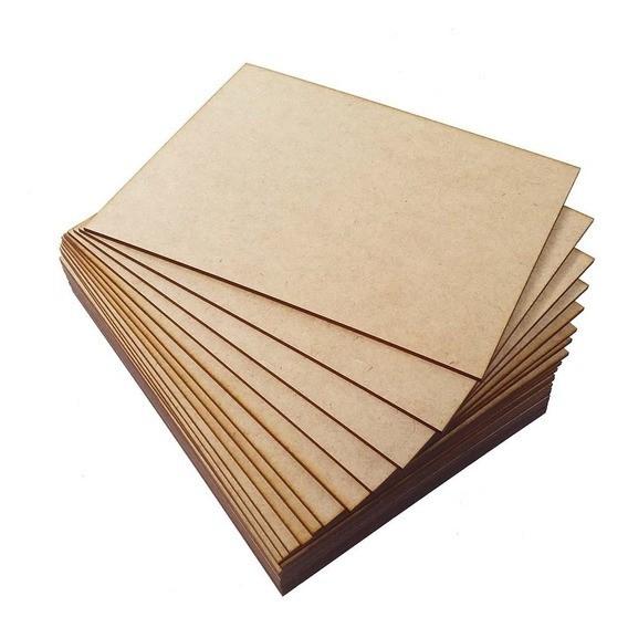 Chapa Placa Mdf 3mm (27cm X 18cm) 50peças A4