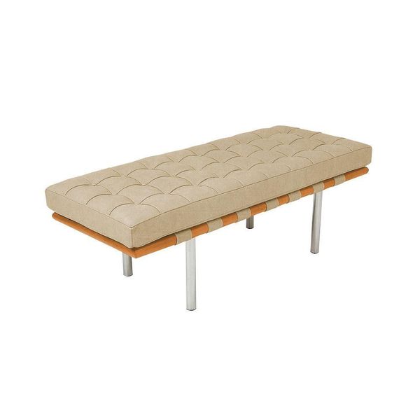 Banco Capri Barcelona 1,50m Suede Bege