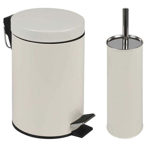 Conjunto ágata Lixeira 3l E Escova Para Vaso Sanitário - Mor