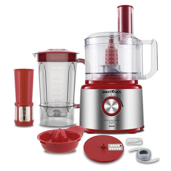 Multiprocessador Britânia 5 Em 1 Inox 900W BMP2700V Turbo 220V