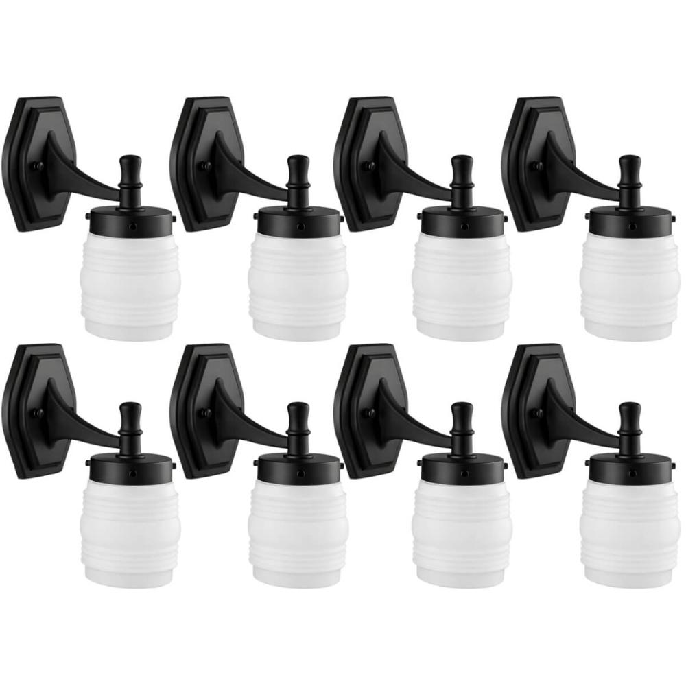 Kit 8 Luminárias de Parede Globo Arandelas Bivolt Decorativas Jardins Dital Corredores Entradas Hall