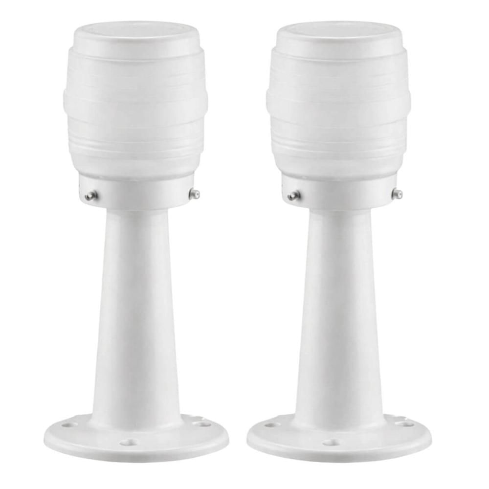 Kit 2 Balizadores para Jardim Branco Globo Timoneiro Leitoso E27 Dital Iluminação Externa