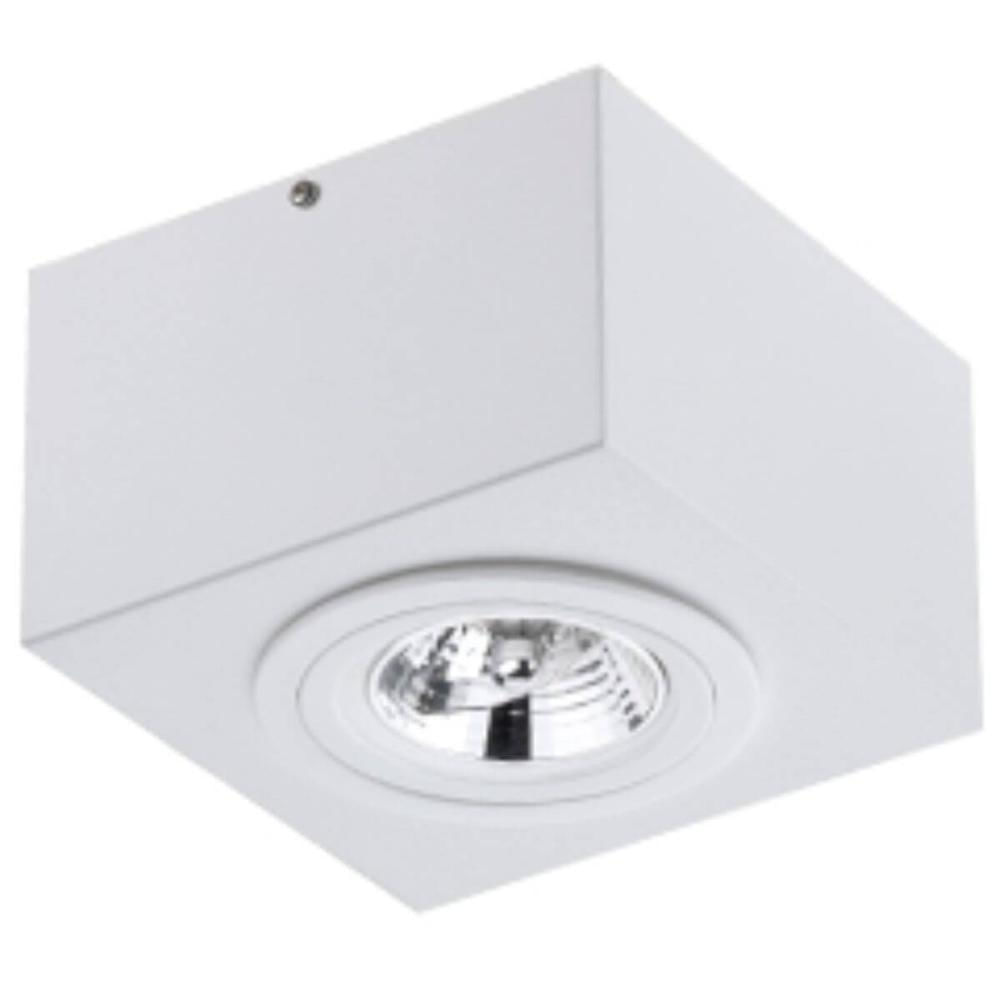 Luminária Plafon de Sobrepor Branco para Teto Bivolt Aluzinc Ar70 Gu10 Box Dital