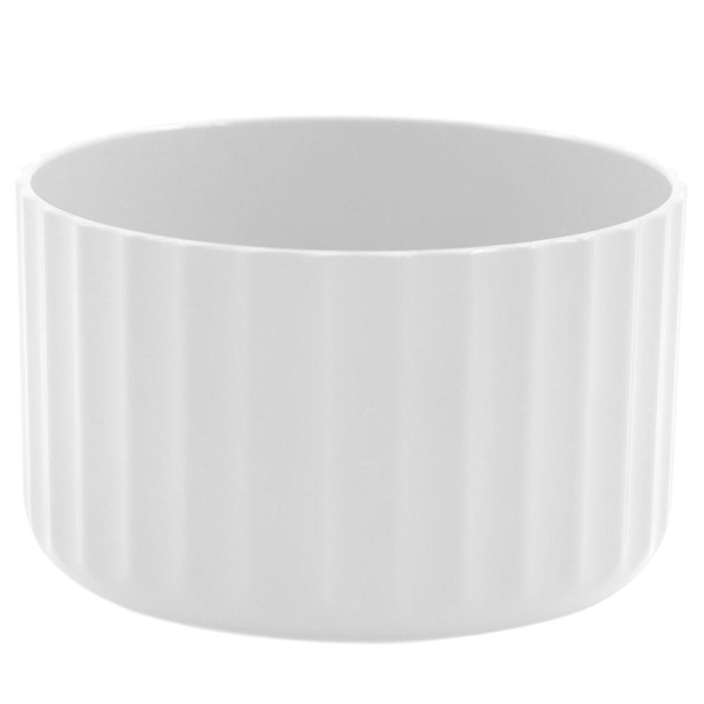 Vaso De Flor Mini Decorativo Planta Cacto Groove Jardim Ou Branco Fechado