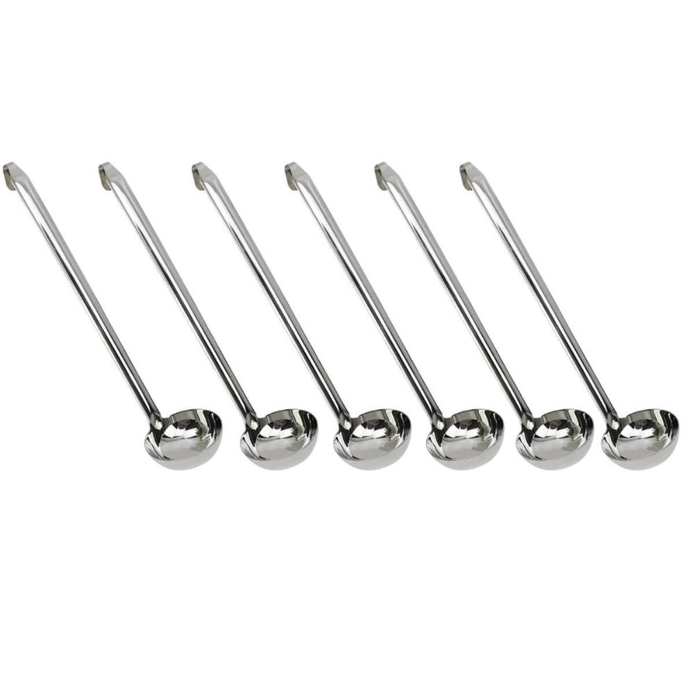 Kit 6 Conchas Inox 46cm Profissional Weck Cozinha Buffet Servir Sopa Feijão Caldos Restaurante