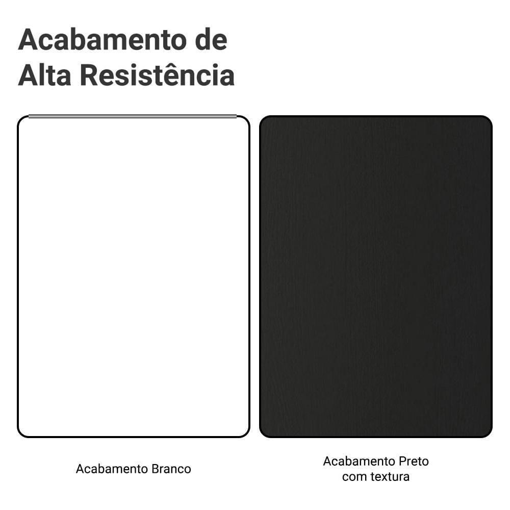 Guarda-roupa Casal Com Pés 6 Portas Batentes Com Espelho Branco-preto-preto Netuno Madesa