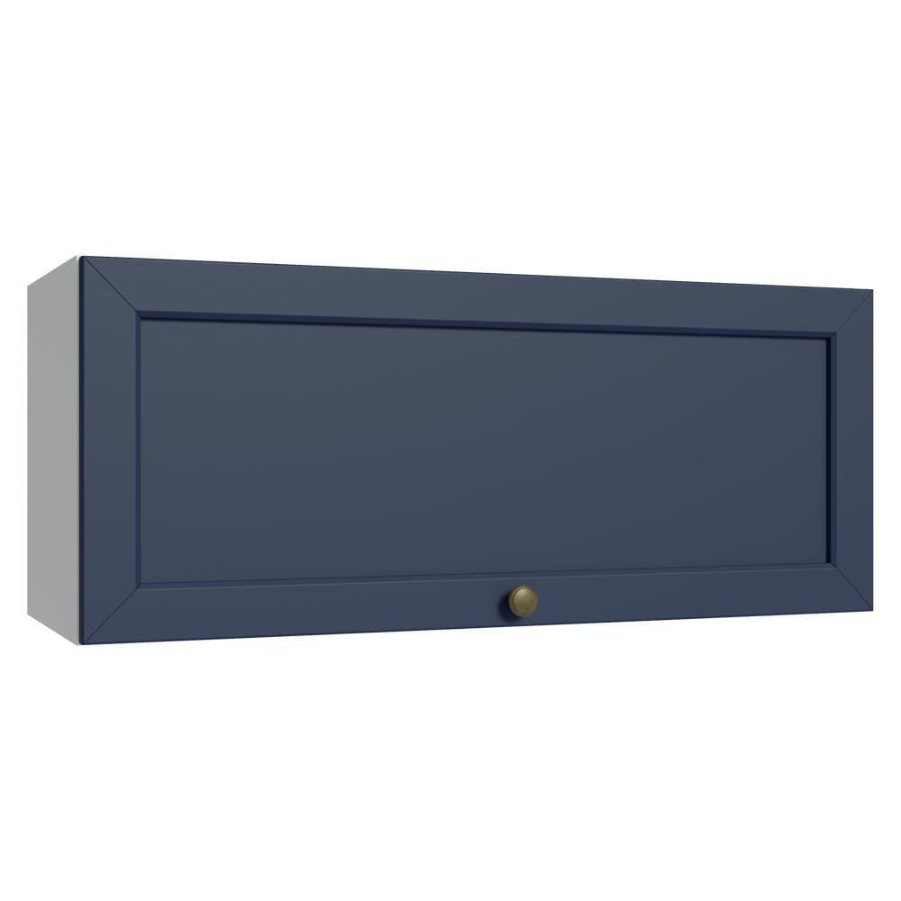 Armário Aéreo 1 Porta Basculante Branco/azul Vik Madesa