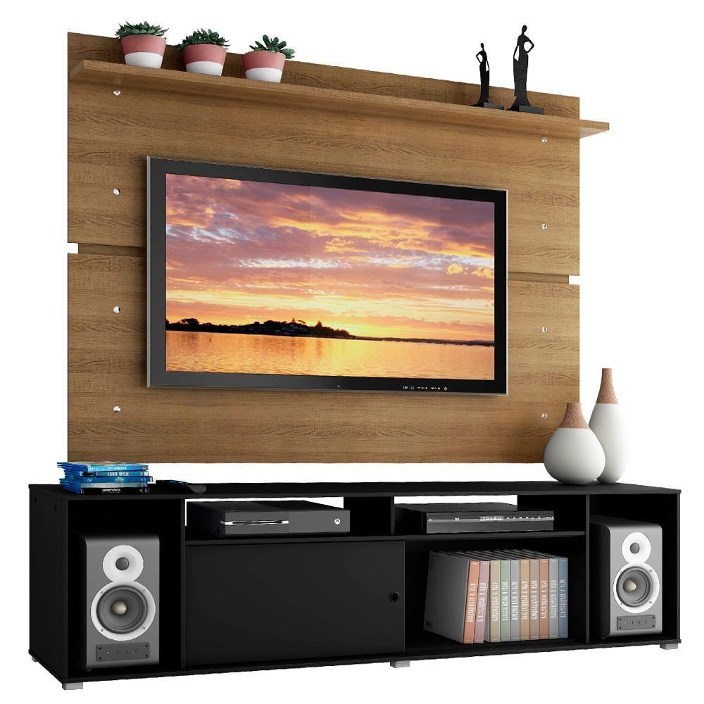 Rack Cancun e Painel para até 65" Preto Madesa