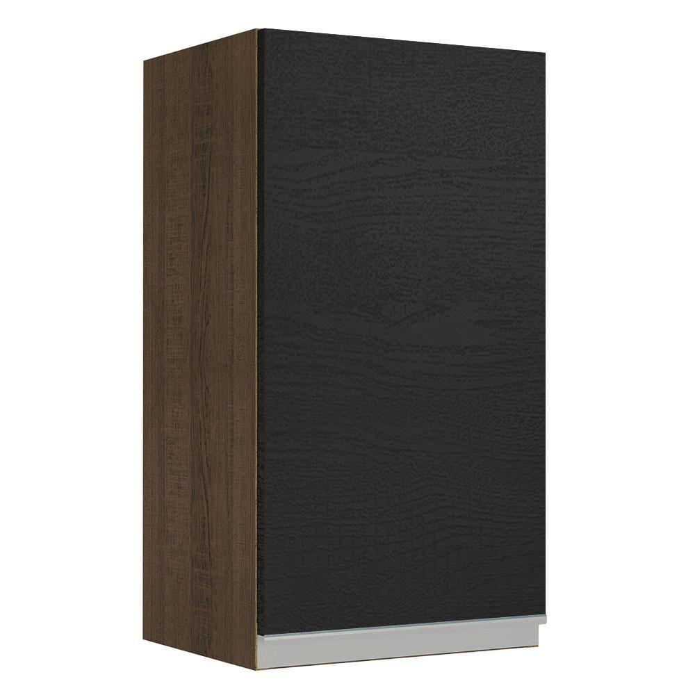 Armário Aéreo Glamy 35cm 1 Porta Rustic Preto