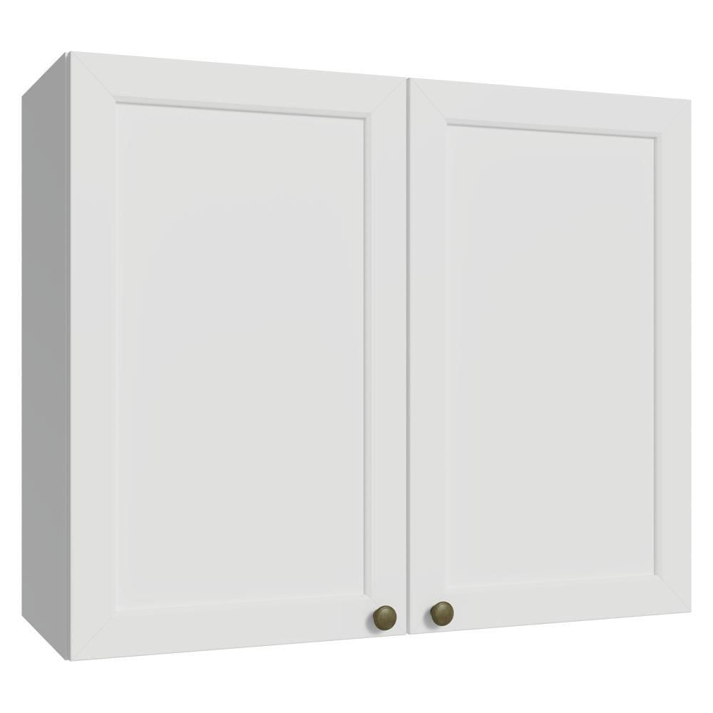 Armário Aéreo 80 Cm 2 Portas Branco Vik Madesa Branco