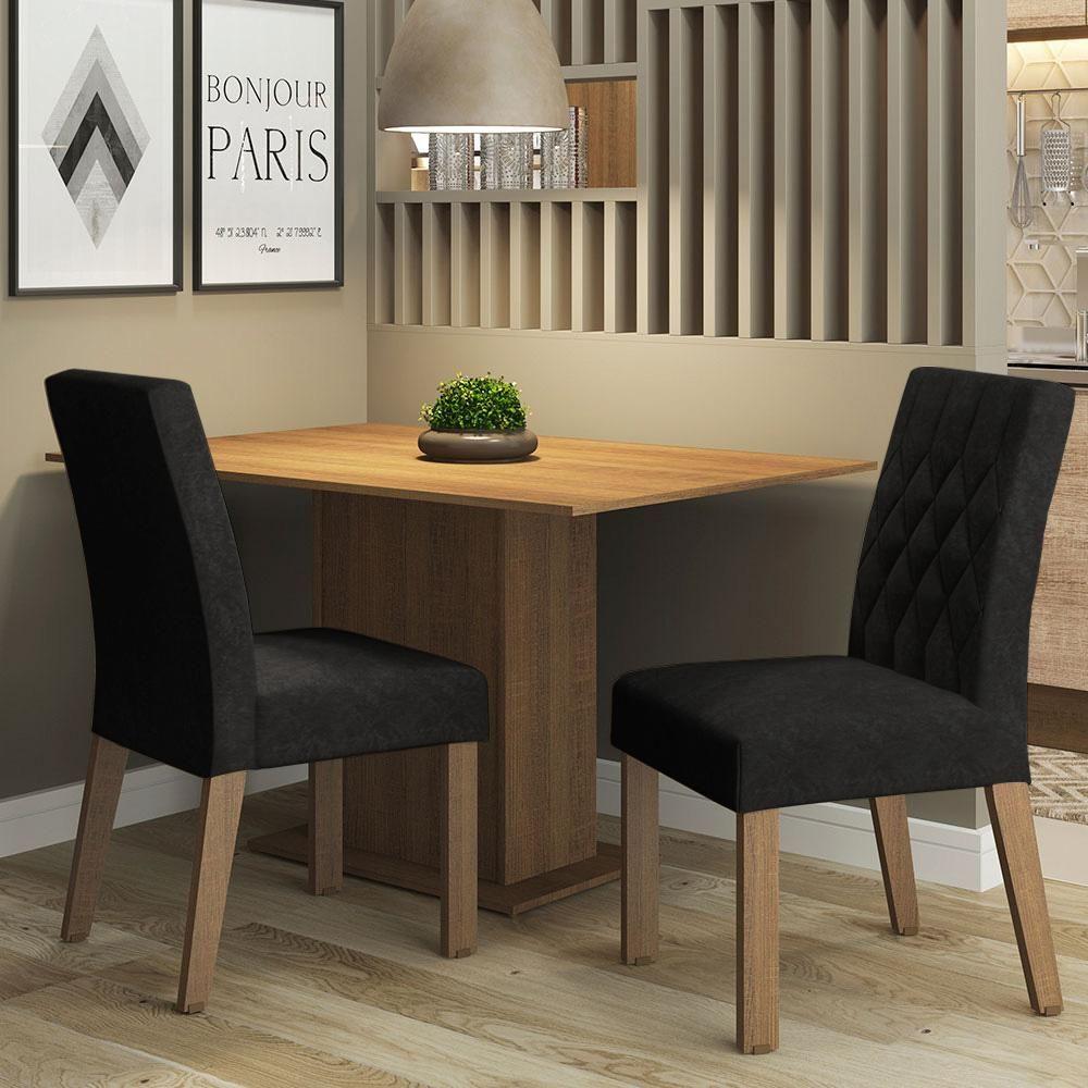 Mesa Tampo Madeira 2 Cadeiras Rustic-oxford Tainá