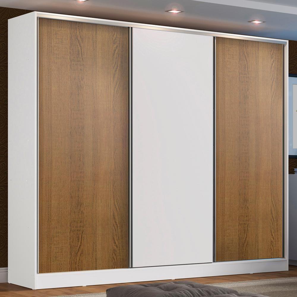 Guarda-Roupa Casal 100% Mdf Zurique 3 Portas de Correr Madesa